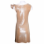 Nassos cowl neck metallic gold dress 