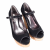 Charles David suede wedge peep toe pumps