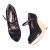 Charles David suede wedge peep toe pumps