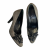 Danos canvas checked pumps with crystal embellished flower