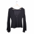 BSB Collection open back top with pleated sleeves