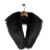Classic tweed wool coat with fur shawl