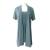 Eileen Fisher silk top and linen blend cardigan twin set 