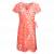 Velvet wrap printed dress 