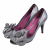 Gianna Meliani glitter peep toe camelia pumps 