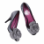 Gianna Meliani glitter peep toe camelia pumps 