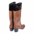 Borbonese rubber wellington boots with Bourbon pattern